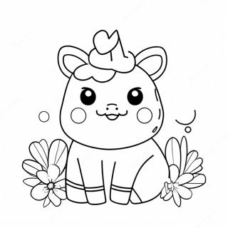 Nydelig Squishmallow Enhjorning Fargeleggingsside 58918-12903