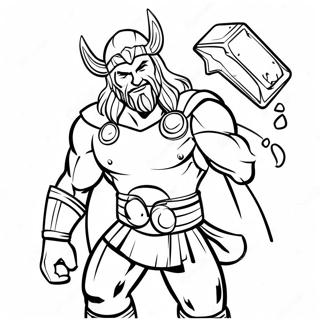 Thor Med Mjolnir Fargeleggingsside 59204-12980