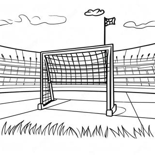 Fotballbane Med Mal Fargeleggingsside 59494-13038