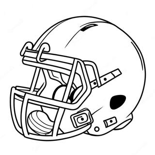 Fargeleggingsside Med Fotballhjelm Og Ball 59496-13045