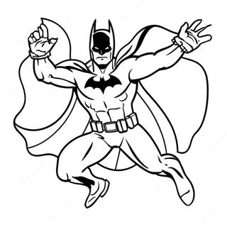 Batman I En Dynamisk Posisjon Fargeleggingsside 6268-1483