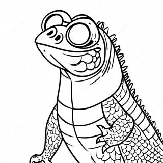 Iguana Med Solbriller Fargeleggingsside 63702-14144