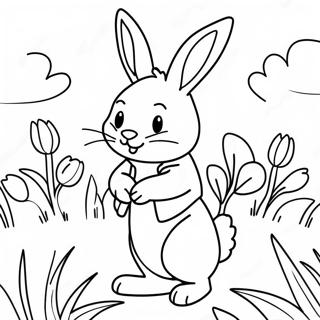 Peter Kanin I En Blomstereng Fargeleggingsside 63795-14164