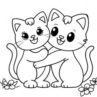 Lekende Kattunger Om Var Fargeleggingsside 657-1598