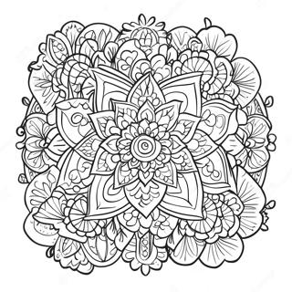 Fargeleggingsside For Tradisjonell Diwali Rangoli 66453 14541