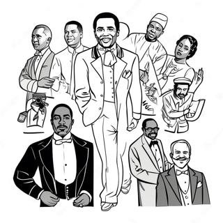 Fargeleggingsside For Kjente Svarte Skikkelser I Historien 67164-14693