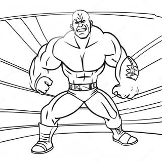 Dynamisk Wwe Actionscene Fargeleggingsside 70047-15337