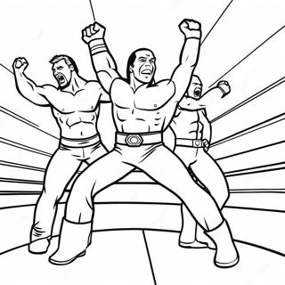 Dynamisk Wwe Actionscene Fargeleggingsside 70047-15338