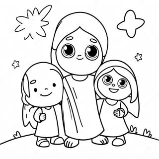 Sot Jesus Med Barn Fargeleggingsside 70500-15444