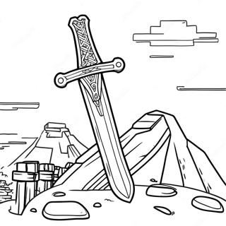 Trekksverd Minecraft Fargeleggingsside 70689-15481