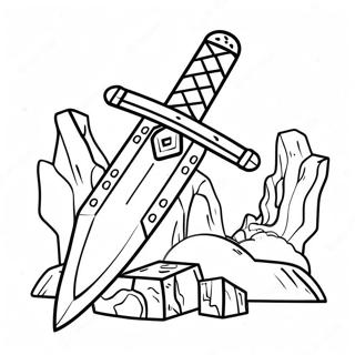 Trekksverd Minecraft Fargeleggingsside 70689-15482