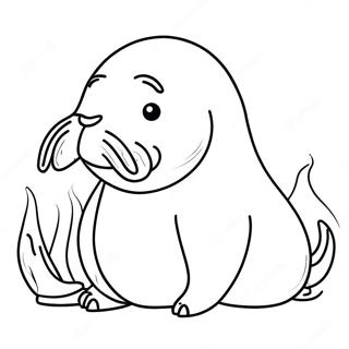 Fargeleggingsside Med Sjarmerende Sel 70946-15543