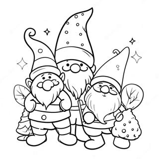 Fantastiske Julegnomer Fargeleggingsside 71222 15600