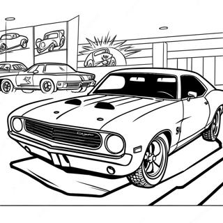 Klassisk Muskelbil Fargeleggingsside 71486 15658