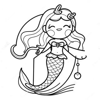 Magisk Havfrue Fargeleggingsark For Bokstaven M 71758-15717