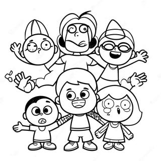 Hoylytt Hus Familie Fargeleggingsside 71956 15809