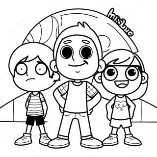 Hoylytt Hus Familie Fargeleggingsside 71956 15810