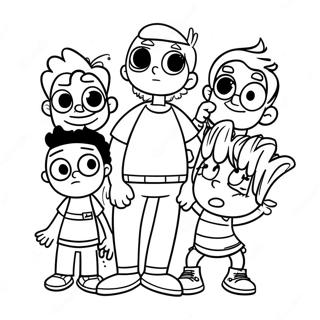 Hoylytt Hus Familie Fargeleggingsside 71956 15811