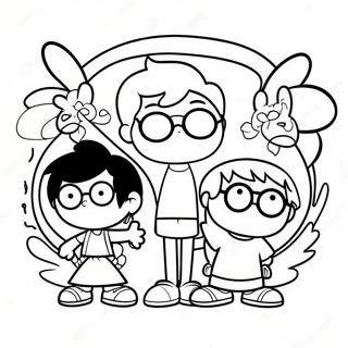 Hoylytt Hus Familie Fargeleggingsside 71956 15812