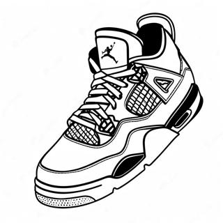 Klassisk Jordan 4 Sneakers Fargeleggingsside 72212-16013