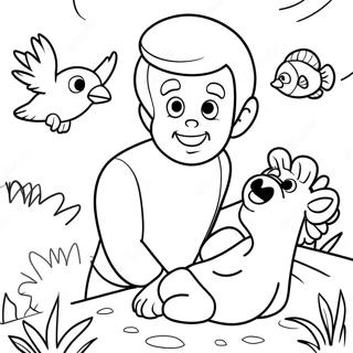 Adam Navngir Dyrene Fargeleggingsark 72290-16081