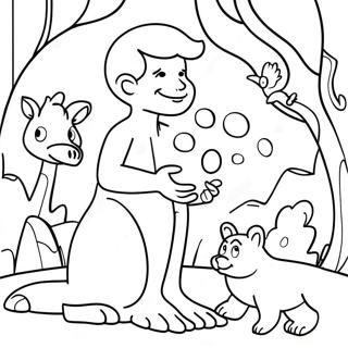 Adam Navngir Dyrene Fargeleggingsark 72290-16082