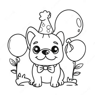Fransk Bulldog Fargeleggingsark