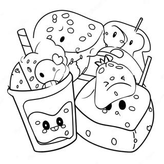 Sot Kawaii Anime Matkarakterer Fargeleggingsside 72391 16163