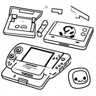 Nintendo Switch Med Et Fargerikt Spillbibliotek Fargeleggingsside 72417-16182