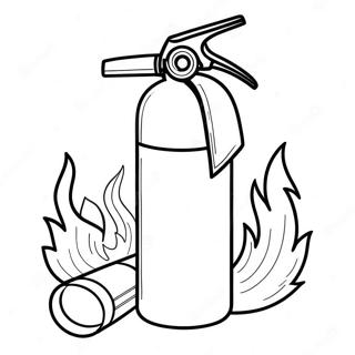 Fargerik Brannslukker Fargeleggingsside 73295-16861