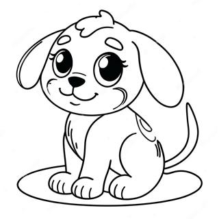 Bedarende Valp Med Store Oyne Fargeleggingsside 73523-17039