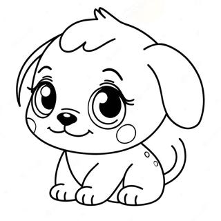 Bedarende Valp Med Store Oyne Fargeleggingsside 73523-17040