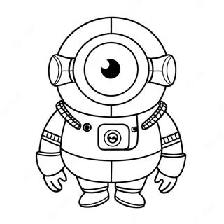 Minion I Romdrakt Fargeleggingsside 7370-806