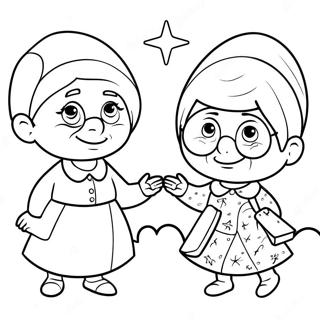 Eventyrlig Fargeleggingsside For Bluey Besteforeldre 74268 17620