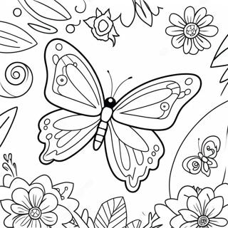 Lys Bla Sommerfugl Fargeleggingsside 74882 18098