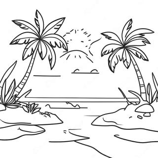 Solfylt Tropisk Oy Fargeleggingsside 75038-18224