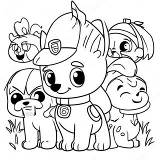 Skummel Halloween Paw Patrol Fargeleggingsside 75733-18761