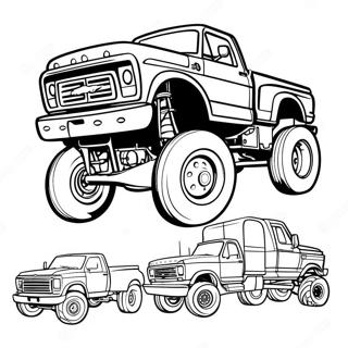 Monster Hevet Ford Truck Fargeleggingsside 75782-18792