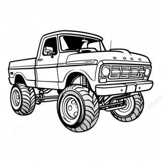 Klassisk Hevet Ford Truck Fargeleggingsside 75784-18798