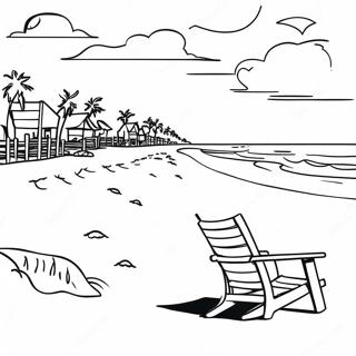 Fargeleggingsside Med Strandscene I Outer Banks 76549-19392