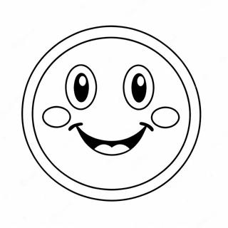 Lykkelige Smilende Emotikon Fargeleggingsside Fargeleggingsider
