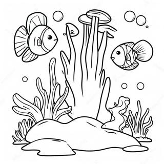 Fargerik Korallrev Fargeleggingsside 77525-20132