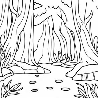 Skog Fargeleggingsark