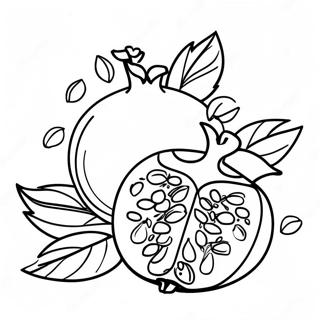 Fargerik Granateple Rosh Hashanah Fargeleggingsside 77656-20244