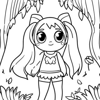 Miku I En Magisk Skog Fargeleggingsside 77706 20275