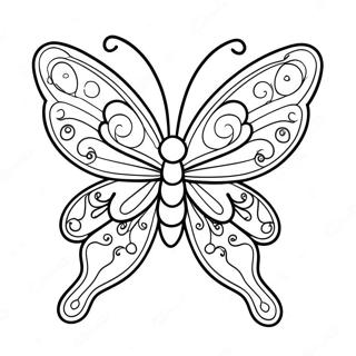 Fantastisk Sommerfugl Med Regnbuevinger Fargeleggingsside 77838-20384