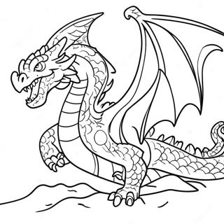 Fierce Dragekamp Scene Fargeleggingsside 77864-20404