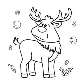 Gledelig Reinsdyr Fargeleggingsside 78405 20817