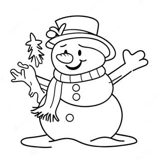 Glad Frosty Som Holder En Snomann Fargeleggingsside 78585-20955