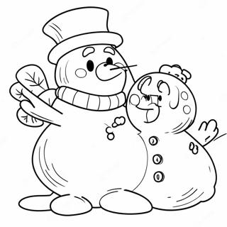 Glad Frosty Som Holder En Snomann Fargeleggingsside 78585-20956